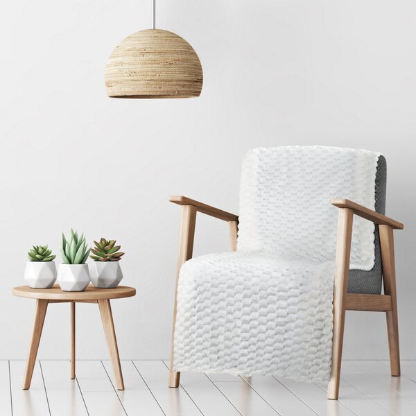 Deka Cindy6 s 3D efektom biela Farba Biela Rozmery 70x160 cm