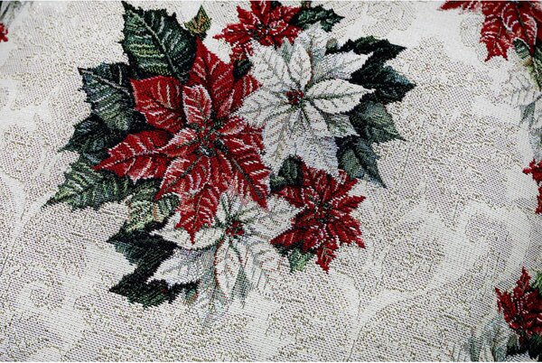 Vianočná gobelínová obliečka na vankúš s lurexom Vianočná girlanda Farba Viacfarebná Rozmery 42x42 cm