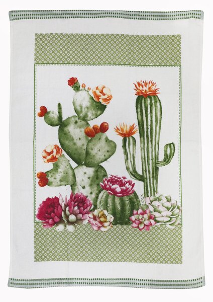 Bavlnená froté utierka Kaktusy 50x70 cm Farba Viacfarebná Rozmery 50x70 cm