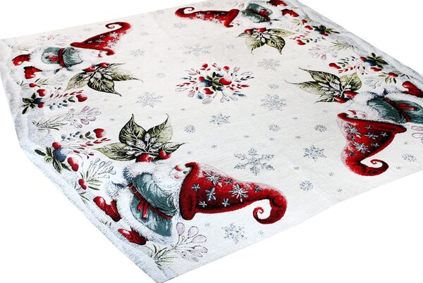 Vianočný ženilkový obrus Listový škriatok 90x90 cm Chenille IT033 Farba Viacfarebná Rozmery 90x90 cm