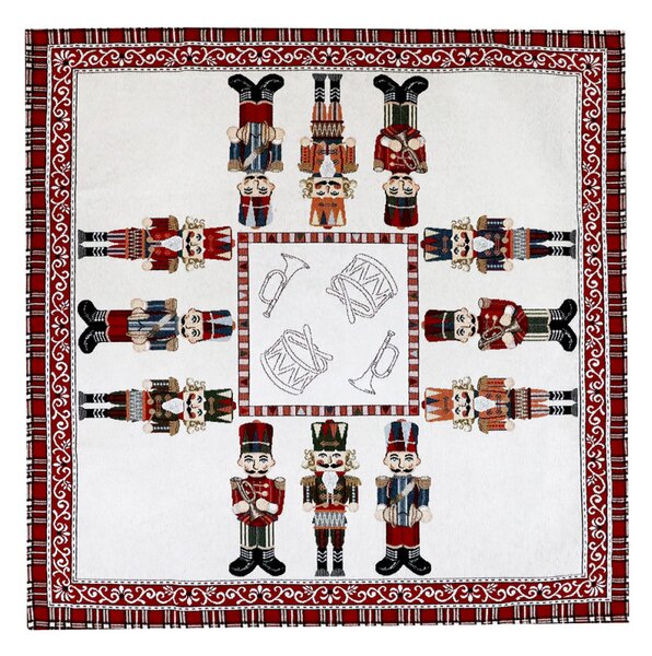 Vianočný ženilkový obrus Luskáčik 90x90 cm Chenille IT035 Farba Viacfarebná Rozmery 90x90 cm