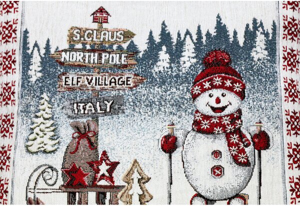 Vianočný ženilkový obrus Severný pól 90x90 cm Chenille IT037 Farba Viacfarebná Rozmery 90x90 cm