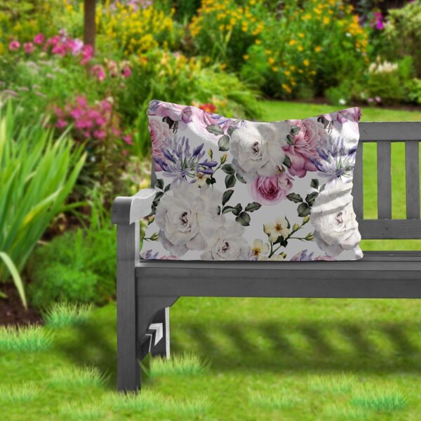 Vodeodolná obliečka na vankúš MIGD118 kvety na bielom Farba Viacfarebná Rozmery 40x40 cm