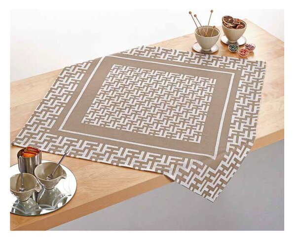 Gobelínový obrus na stôl Glamour béžový 90x90 cm Chenille IT105 Mondo Italia Farba Béžová Rozmery 90x90 cm