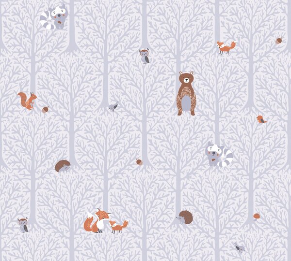 A.S. Création | Vliesová tapeta na stenu Little Love 38119-1 | 0,53 x 10,05 m | biela, hnedá, šedá