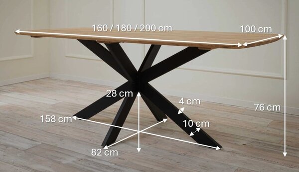 Jedálenský stôl z masívneho dreva Timber 160