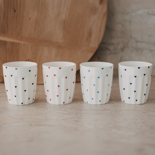 Porcelánový hrnček Mini Hearts 290 ml – dark blue