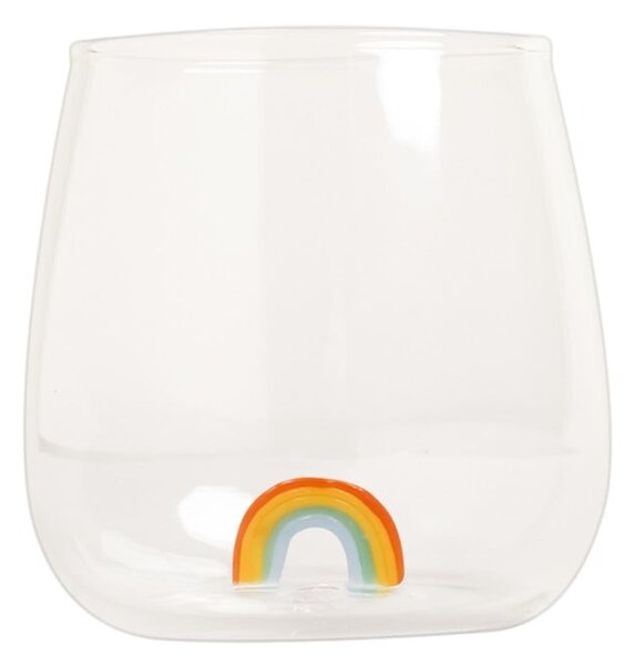 Pohár na vodu s dekoráciou 370 ml – Rainbow