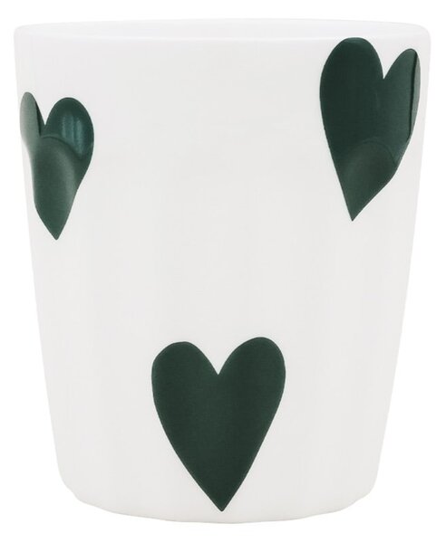 Porcelánový hrnček Hearts 290 ml – green