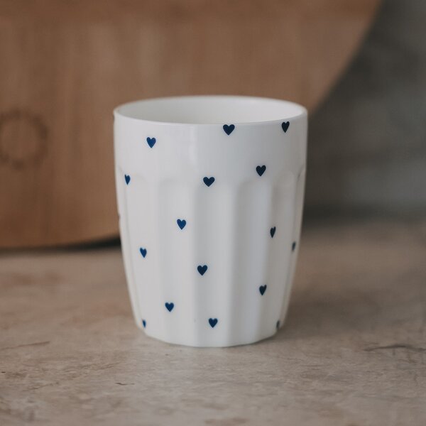 Porcelánový hrnček Mini Hearts 290 ml – dark blue