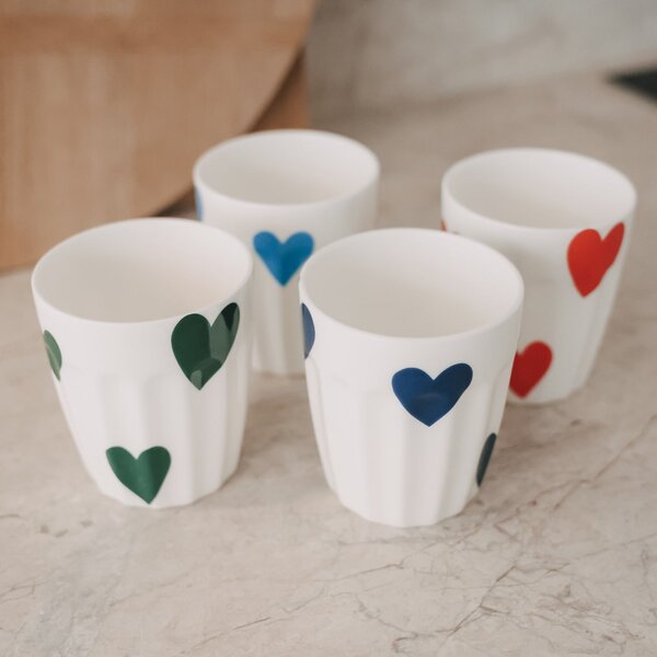 Porcelánový hrnček Hearts 290 ml – red