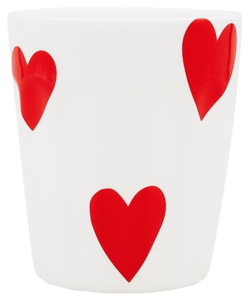Porcelánový hrnček Hearts 290 ml – red