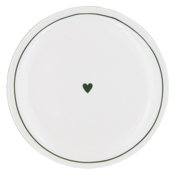 Porcelánový tanier Heart Ø 25,4 cm – green