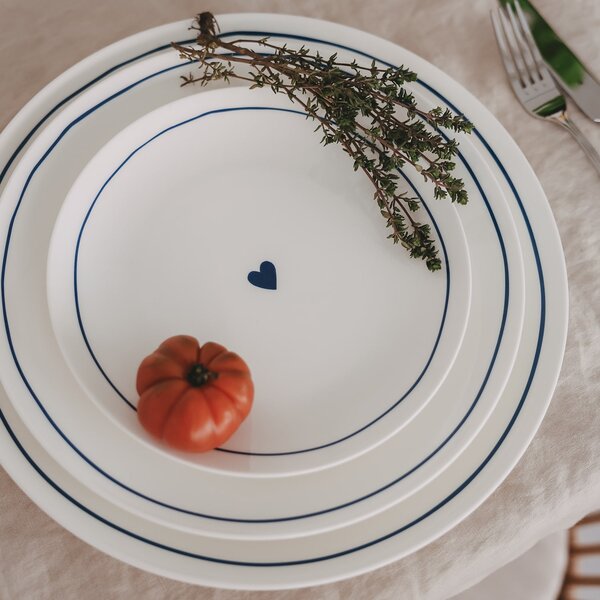 Porcelánový tanier Heart Ø 20,4 cm – dark blue