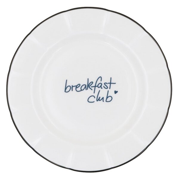 Porcelánový tanier Breakfast Club Ø 20,4 cm – blue