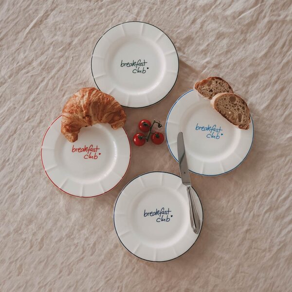 Porcelánový tanier Breakfast Club Ø 20,4 cm – blue