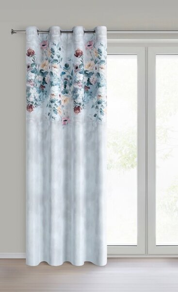 Dekorstudio Polyesterový záves VIOLA na dekoračných krúžkoch 140x250cm - strieborný