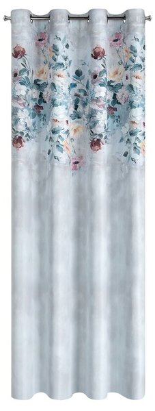 Dekorstudio Polyesterový záves VIOLA na dekoračných krúžkoch 140x250cm - strieborný