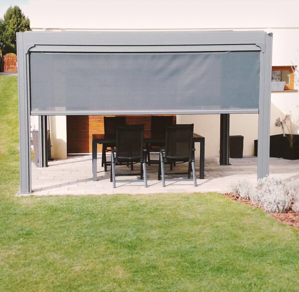 Bioklimatická pergola Noela antracit PREMIUM 3x4 m Farba lamiel: Biela