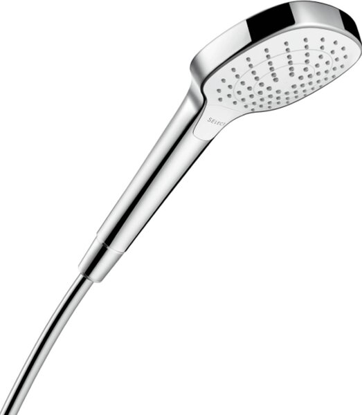 Hansgrohe Croma Select E, Ručná sprchová hlavica, Chróm, Biela, Múr