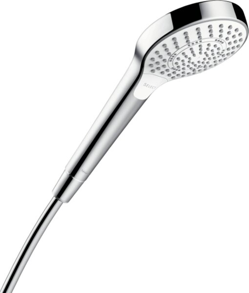 Hansgrohe Croma Select S, Ručná sprchová hlavica, Chróm, Biela, Múr