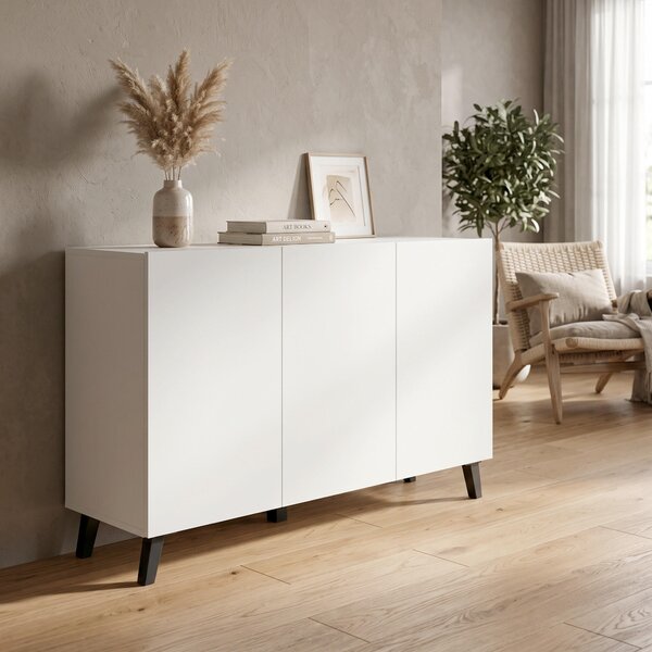 ŠIROKÁ KOMODA, biela, 120/76/39 cm P & B - Online Only drobný nábytok, Online Only