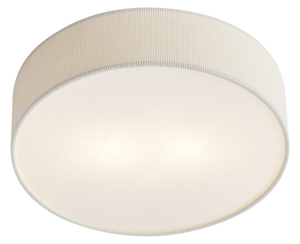 Moderné stropné svietidlo biele so zamatovým tienidlom 38 cm 2-Lights - Luz