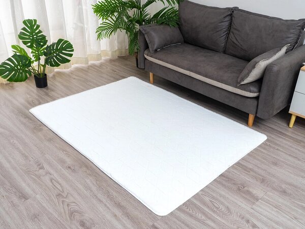 TZ Biely obdĺžnikový koberec 3D Rabbit Rozmer: 80x150 cm