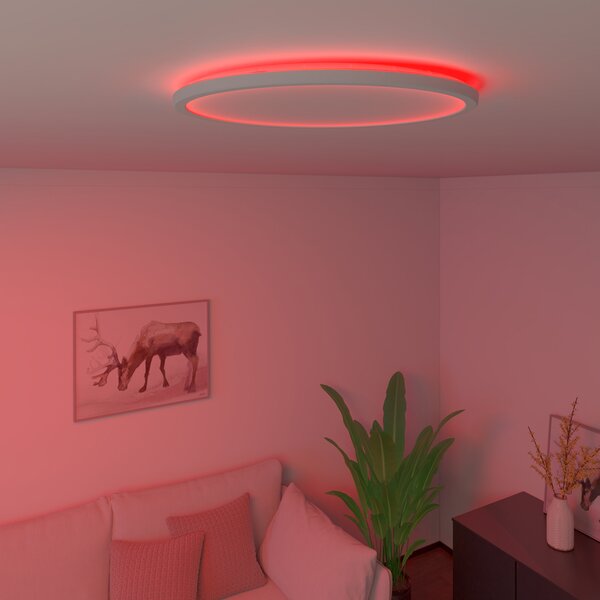 Inteligentné stropné svietidlo biele 40 cm vr. LED RGBW IP54 - Siem