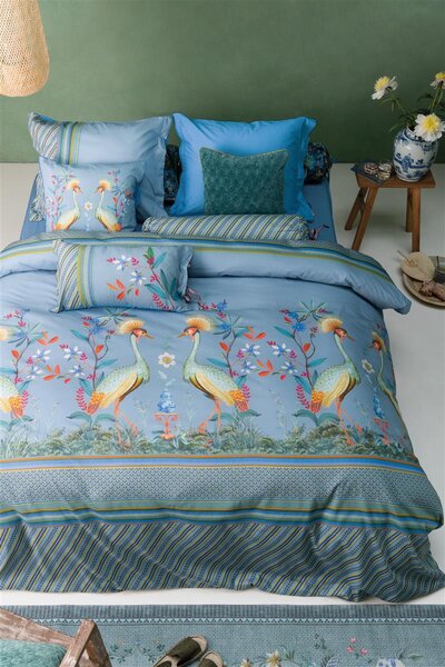 Pip Studio obliečky Flirting Birds Blue blue 140x200 + 70x90cm, modré (Pip Studio obliečky Flirting Birds Blue blue 140x200 + 70x90cm, modré)