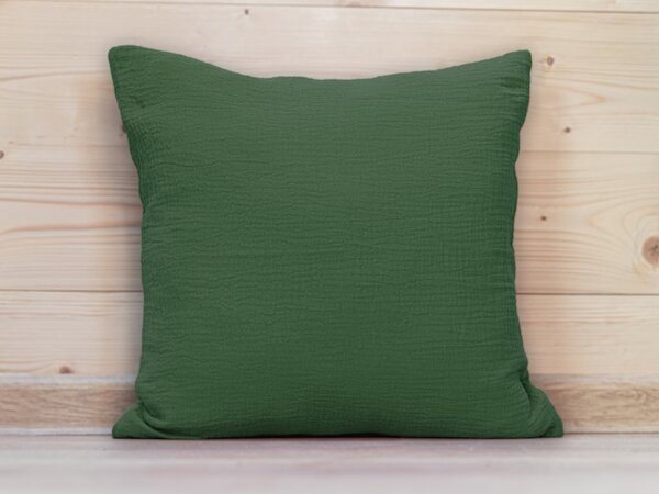 Biante Mušelínová obliečka na vankúš MSN-011 Lesná zelená 30 x 50 cm