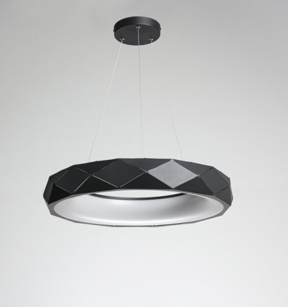 LED luster na lanku REUS LED/36W/230V 4000K pr. 61 cm čierna