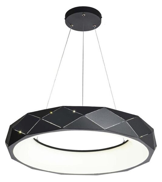 LED luster na lanku REUS LED/36W/230V 4000K pr. 61 cm čierna