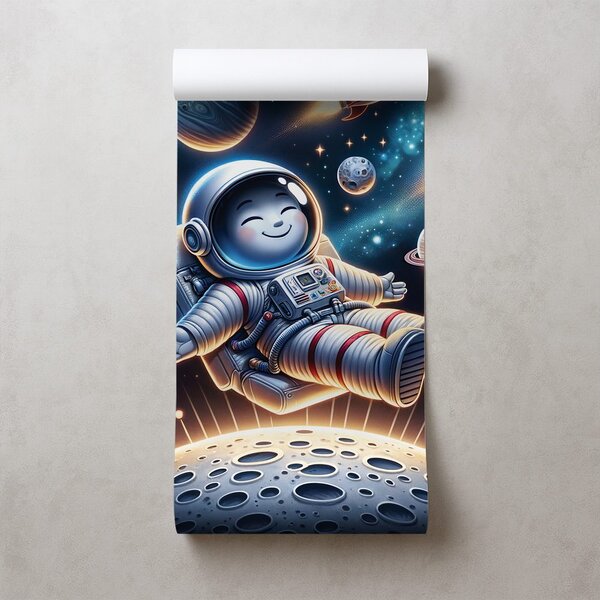 Fototapeta veselý astronaut medzi raketami