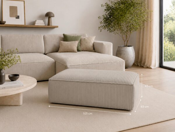 TABURETKA, textil, kompozitné drevo, 105/43/65 cm Livetastic - Kreslá, Online Only