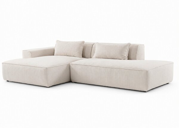 ROHOVÁ SEDAČKA, plast, textil, kompozitné drevo, béžová Livetastic - Sedačky, Online Only