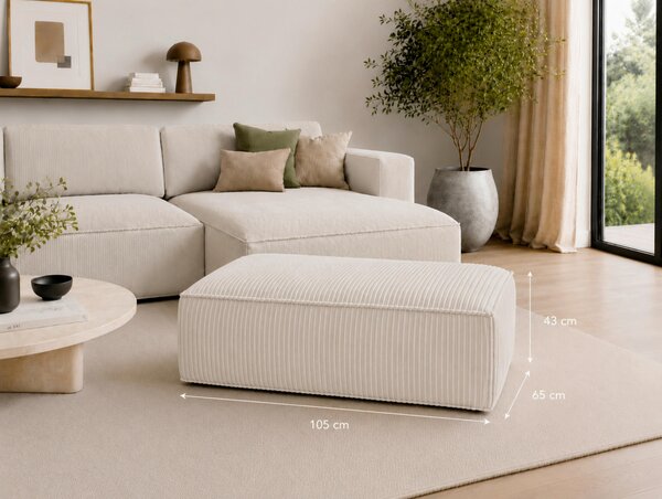 TABURETKA, textil, kompozitné drevo, 105/43/65 cm Livetastic - Kreslá, Online Only