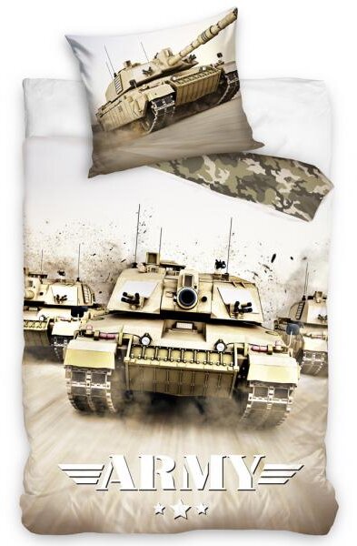 Carbotex Bavlnené návliečky Army tank Bavlna 1x70x90,1x140x200 cm