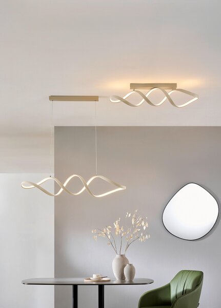 ZÁVESNÉ LED SVIETIDLO, 100/22/120 cm Novel - Interiérové svietidlá