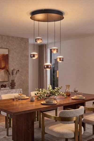 ZÁVESNÉ LED SVIETIDLO, 52,5/180 cm Dieter Knoll - Interiérové svietidlá