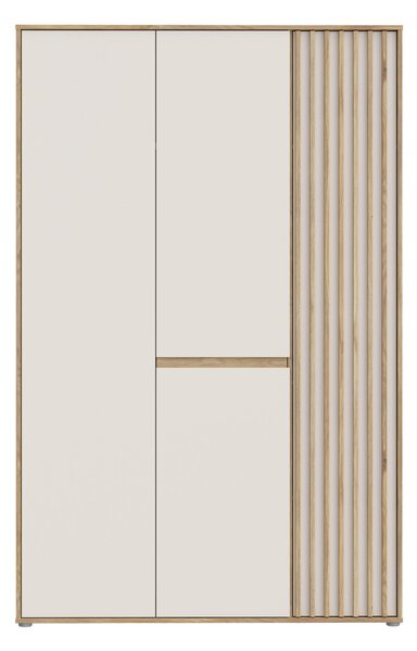 SKRIŇA S OTOČNÝMI DVERAMI, farba duba, piesková, 128,7/200/54 cm Hom`in - Skrine