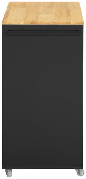 SERVÍROVACÍ VOZÍK, prírodná farba, čierna, 50/38/78 cm MID.YOU - Barový nábytok, Online Only