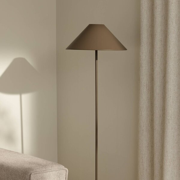 Globen Lighting stojacia lampa Cannes, hnedá, kov, 140 cm, Hnedá / hrdzavá, Obývacia izba / jedáleň, kov, Škandinávsky, Stojaca lampa