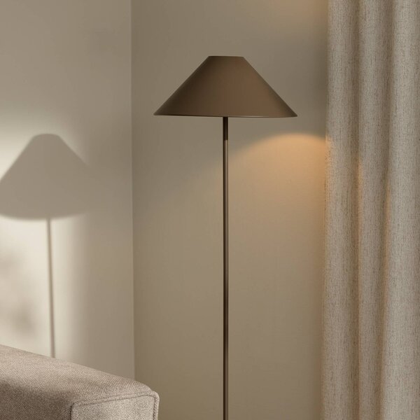 Globen Lighting stojacia lampa Cannes, hnedá, kov, 140 cm, Hnedá / hrdzavá, Obývacia izba / jedáleň, kov, Škandinávsky, Stojaca lampa
