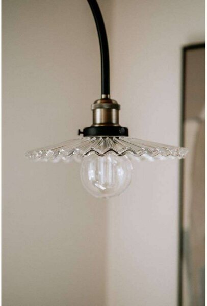 Globen Lighting nástenné svetlo COBBLER, číre, výška 150 cm, Jasné / priehľadné, Obývacia izba / jedáleň, Sklo, Vintage, Nástenné svietidlo
