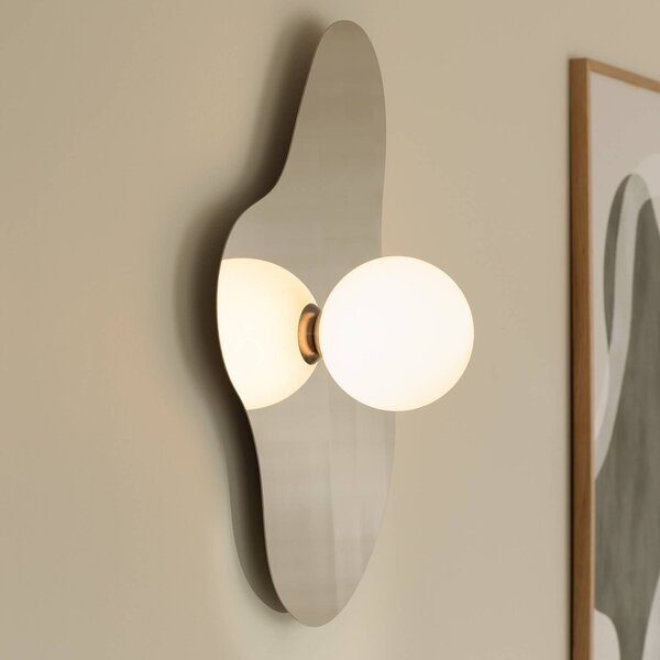 Globen Lighting nástenné svetlo ILLUSION, chróm, sklo, 60 cm, Chrómová / strieborná, Obývacia izba / jedáleň, Sklo, Moderný