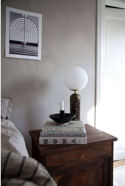 Globen Lighting stolová lampa Torrano, zelená, výška 53 cm, Zelená, Obývacia izba / jedáleň, Kameň, Dizajn, Stojacie svietidlo