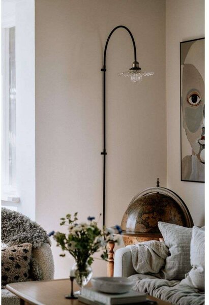 Globen Lighting nástenné svetlo COBBLER, číre, výška 150 cm, Jasné / priehľadné, Obývacia izba / jedáleň, Sklo, Vintage, Nástenné svietidlo