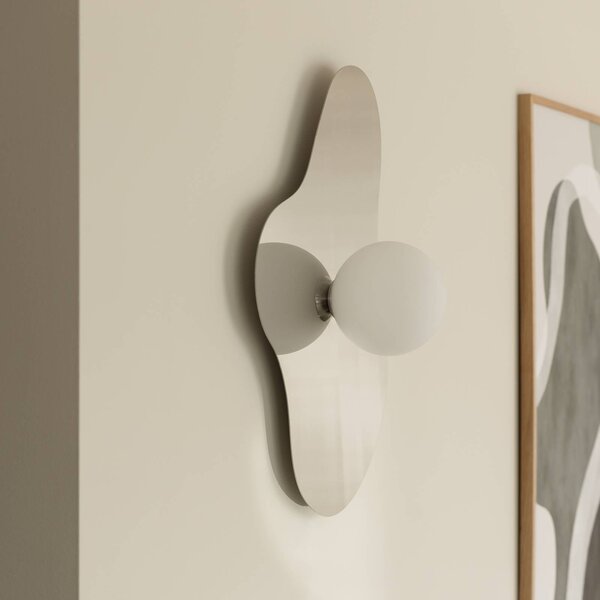 Globen Lighting nástenné svetlo ILLUSION, chróm, sklo, 60 cm, Chrómová / strieborná, Obývacia izba / jedáleň, Sklo, Moderný