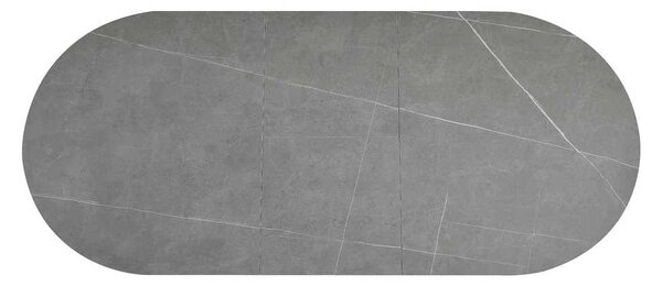Jedálenský stôl Maxwell II 140 x 80 cm, sivá / čierna
